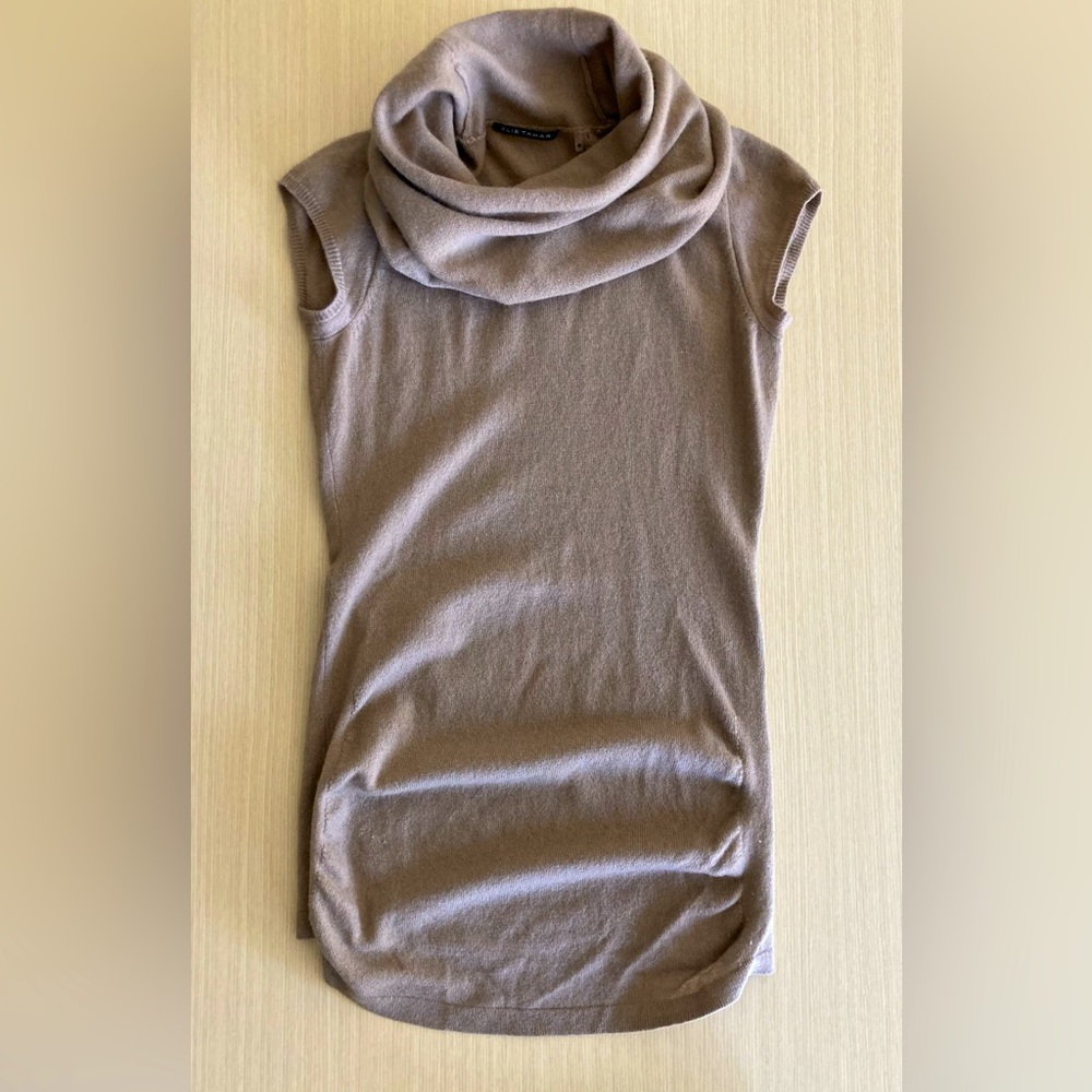 Elie Tahari Tunic Cowl Neck Cashmere Sweater
